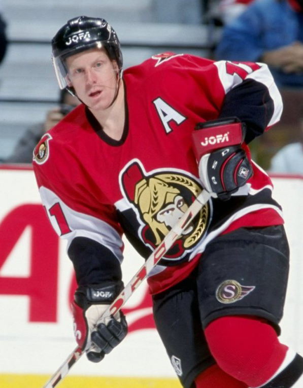 Daniel Alfredsson's 2002-03 CCM home white Ottawa Senators Game Worn Jersey