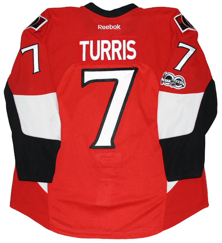 Game worn Kyle Turris Heritage classic jersey - Worn March 15